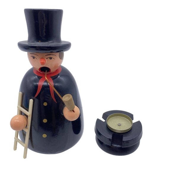 Kathe Wohlfahrt German Smoker Chimney sweep ladder pipe 5" wooden - Picture 6 of 8